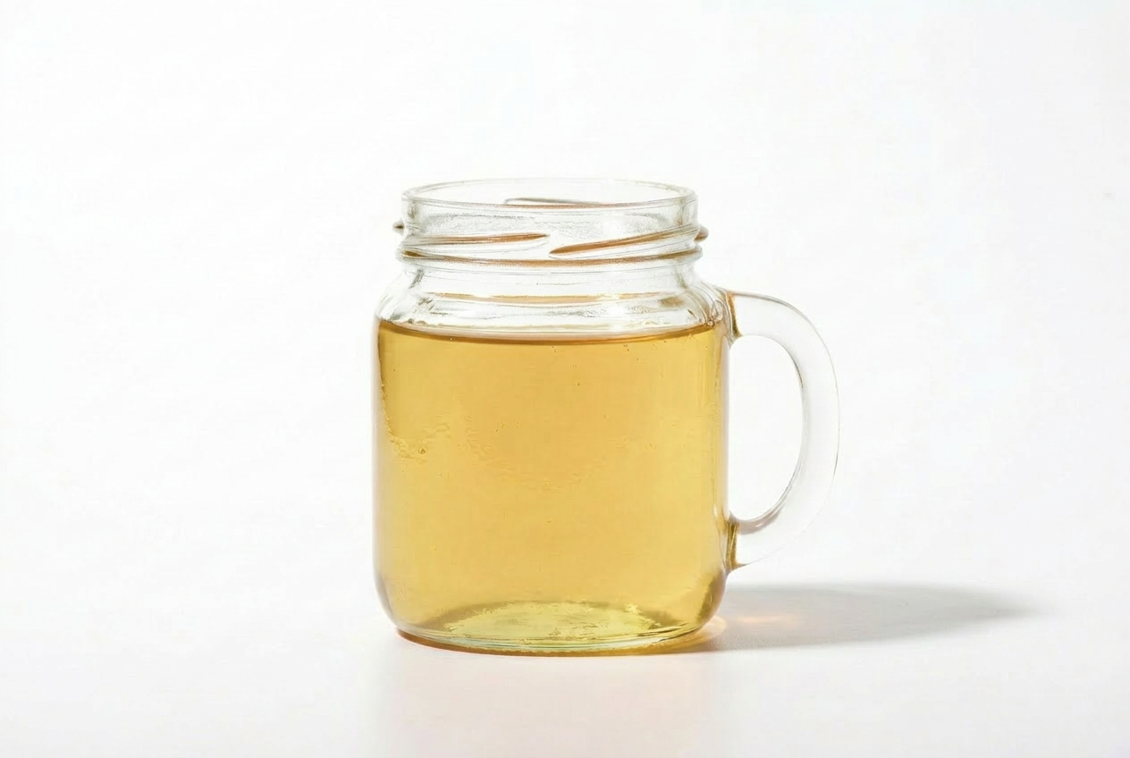 Premium Orange Blossom honey in glass jar