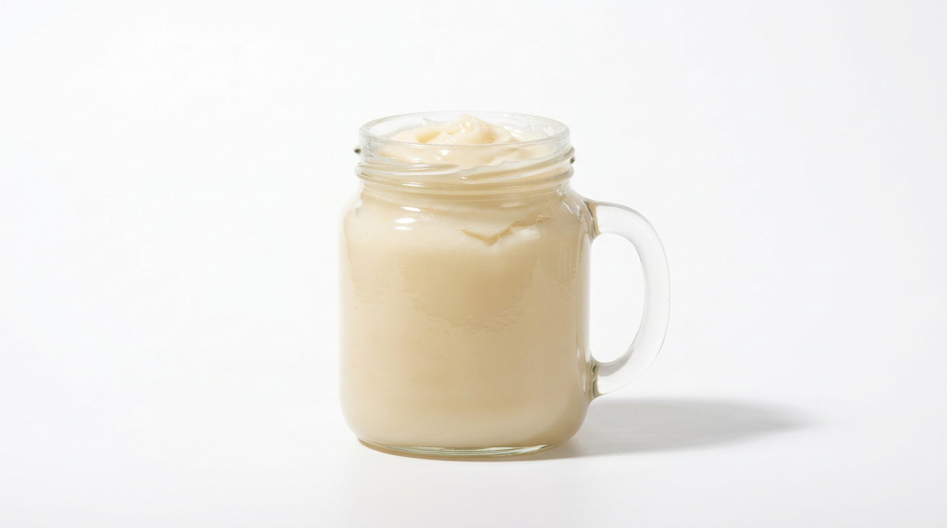 Premium White Honey in glass jar